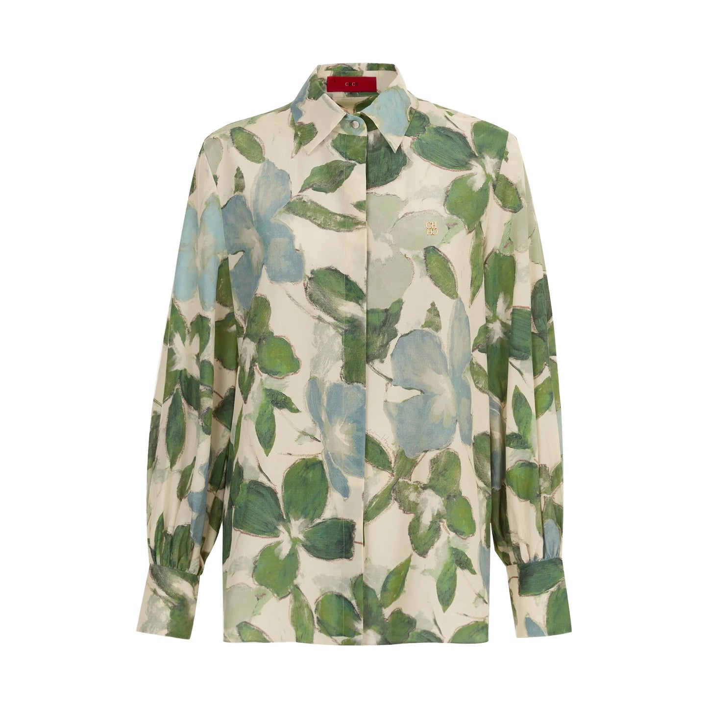 Women's Fashionable Casual Printed Long Sleeved Office Shirt