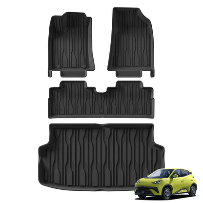 Left/Right Drive for BYD ATTO1 SEAGULL 2025 Car Floor Mats Cargo Liner Trunk Pad Backrest Liner TPE Foot Mat All Weather Black