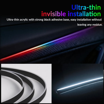 Led Car Ambient Lights 213 64 Color RGB Symphony Streamer Bluetooth Rainbow Interior Acrylic Strips Auto Atmosphere Lamp Kit