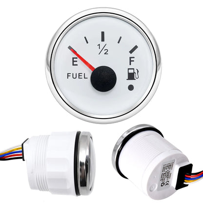 Car Marine Boat Boost Alarm Gauge 2‘’52mm Oil pressure Meter Water Level Fuel Temperature 12V 24V Voltmeter Accessories Meter
