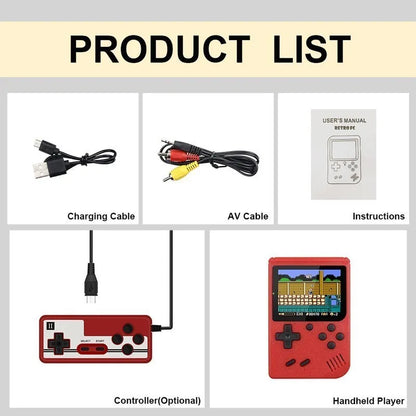 2.4Inch Retro Portable Mini Handheld Game Player 8 Bit Video Game Console Built-in 500 Games Gameboy For Kid Gift