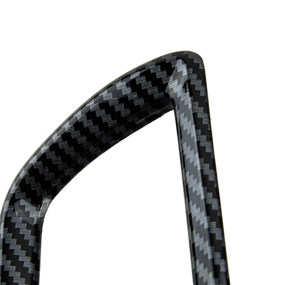 Plastic Middle Air Outlet Vent Cover Trim Frame Decor Fit for Mazda 3 Axela 2014-2016 2017 2018 2019 Black Carbon Fiber Style