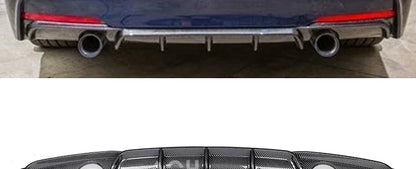 For BMW 3 Series F30 F31 2012-2019 MP Rear Bumper Diffuser LipCarbon M Tech Diffusor Body Kit M Sport Gloss Black 320i 328i