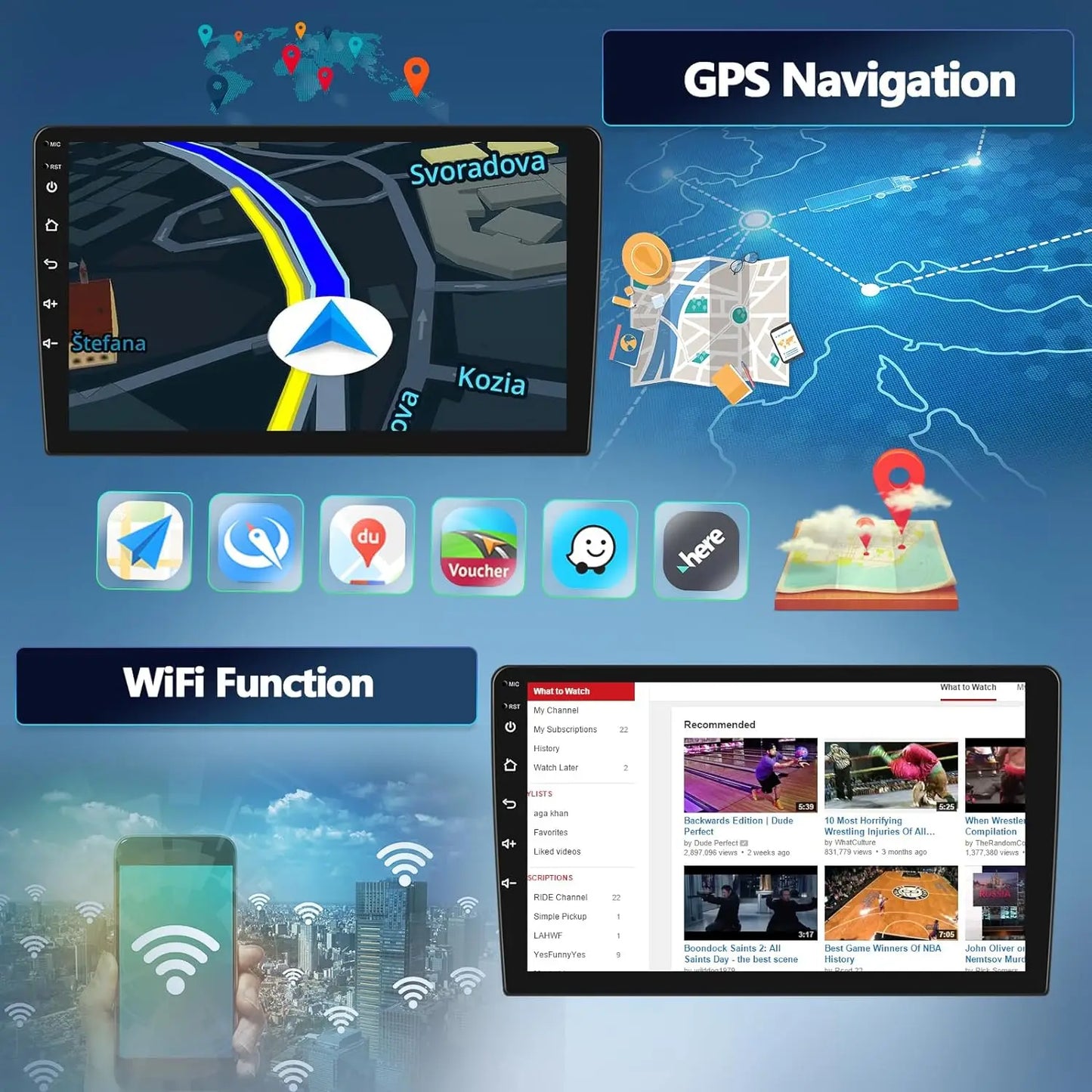 Android 15 Carplay Auto WIFI+4G For Renault Clio 3 4 2012 2013 2015 - 2018 Car Radio GPS Stereo Multimedia Player 2din Wireless
