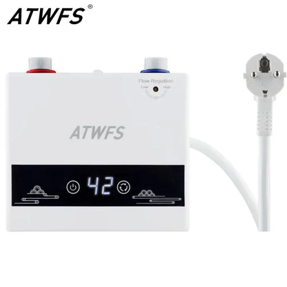 Instant Water Heater 220V 4600W Portable Electric Heaters for Bathroom Hot Water Shower and Home Kitchen Heating