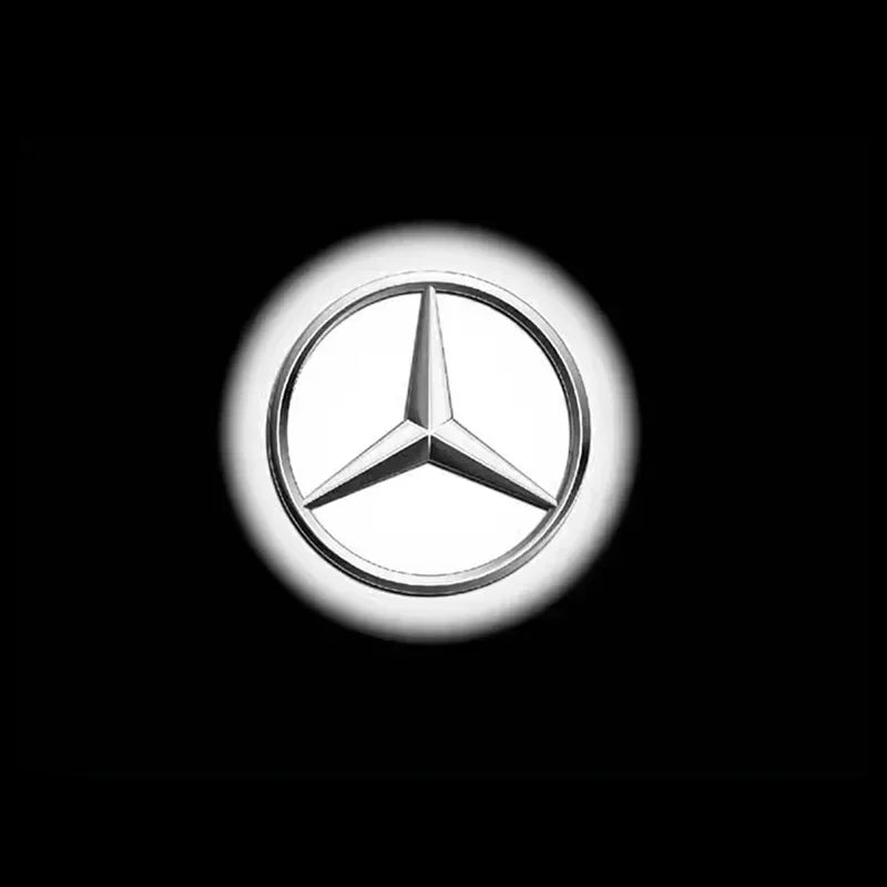 QQ 2pcs Car door welcome light logo Emblem Mercedes Benz AMG A C E GLC GLA GLE GLB Class W177 W205 W212 W213 X253 X156 W166 X247