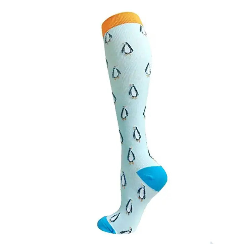 Sport Compression Stockings Funny Pattern Halloween ballon Dot Leg Pressure Running Cycling Multi Color Compress Socks