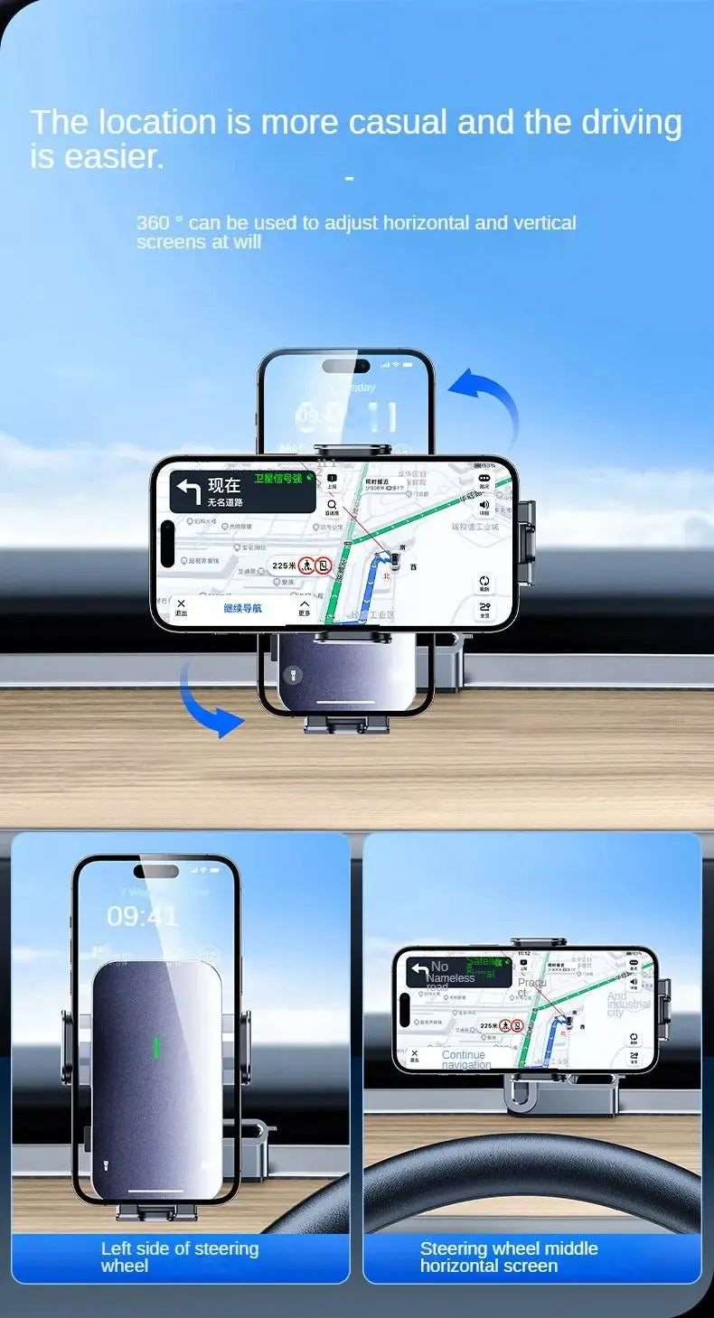 Car Phone Holder For Tesla Model3 2019-2022 Mount 2021-2024 Model Y Solar automatic clamping Car Phone Support Frame Accessories