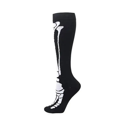 Sport Compression Stockings Funny Pattern Halloween ballon Dot Leg Pressure Running Cycling Multi Color Compress Socks