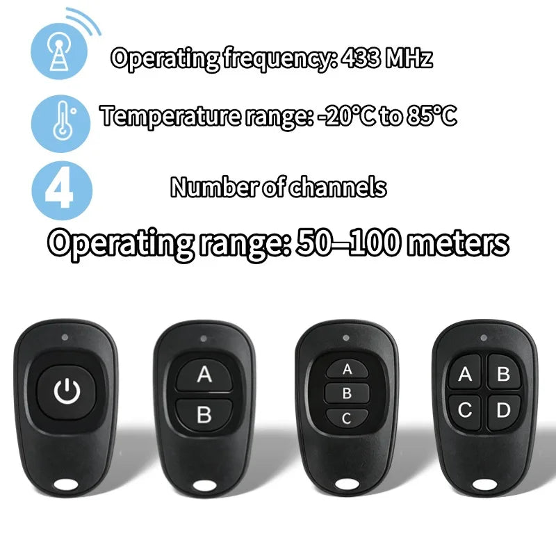 433MHz Remote Control Learn Remote Control Learning code 1527 EV1527 For Gate garage door controller Alarm RF 433mhz Receiver