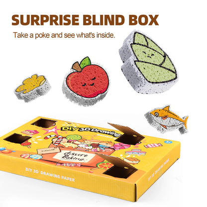 3D Foam DIY Squishy Kit for Kids, Parent-Child Interactive Toy, Fruit and Dessert Series Shapes