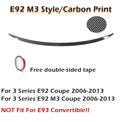 Rear Trunk Spoiler Wing Carbon Fiber M3 M4 MP PSM Style For BMW 3 Series E92 Coupe E93 Convertible M3 2006 -2014 320 325 328 330