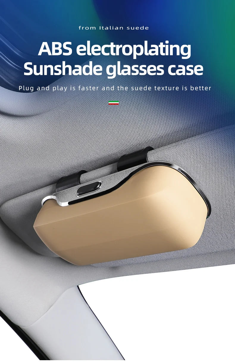 Car Emblem Sun Visor Glasses Case Sunglasses Storage Gift Box For Mercedes Benz AMG GLC W203 W206 W220 W205 W211 W212 W201 W210