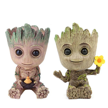 Groot Flower Home Decoration Vases Multifunction Groot Flower Pot Ornaments Arrangement Action Character Figurine Pen Holder