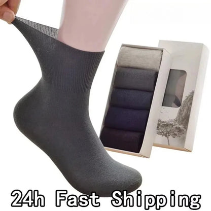 3/6Pairs Prevent Varicose Veins Socks Mens Diabetics Patients Cotton Loose Mouth Sock Man Women Comfort Meias