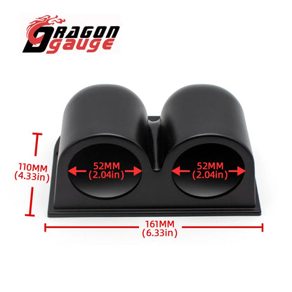 「DRAGON」 52mm Tachometer PRM Boost Gauge Voltage EGT Gauge Water Temperature Oil Temp Oil Pressure Car Gauge Fit for 12V Car