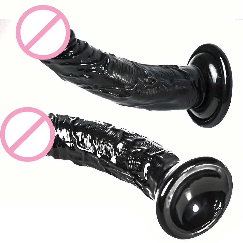 Cheap Women Erotic Anal 5 Colors Big Transparent Dildo Suction Cup Jelly Dick Sex Toys Soft Clitori Vaginal Masturbators Penis