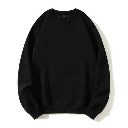 Fashion 100%Cotton Round Neck Sweater with fleece Custom Logo Printed Personal Group Brand Embroidery Design Men and Women thick