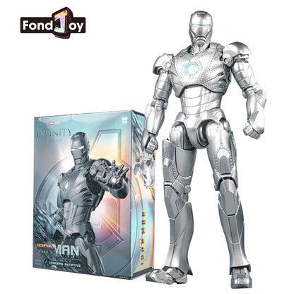 Fondjoy Marvel Iron Man MK2 1/12 Scale Action Figures Assemble Toy Iron Man Model Desktop Collection Ornament Puzzle Toy Gifts