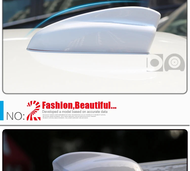 Universal Super Shark Fin Antenna Special Car Radio Aerials Piano Paint Stronger Signal For Ford Kuga Flex Territory Ecosport