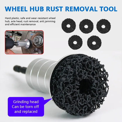 Professional Wheel Hub & Brake Disc Resurfacing Kit Rust Removal Brush Tool for Hub Surface & Stud Car Maintenance Repair Kit