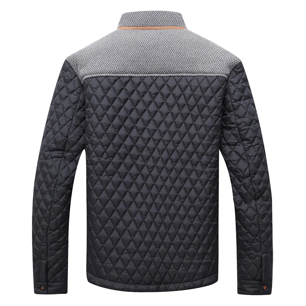 Men's Jackets Casual Coat Diamond Quilted Puffer Down Lightweight Casual Button Down High Quality Overshirt Us Size