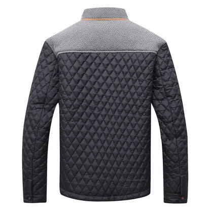 Men's Jackets Casual Coat Diamond Quilted Puffer Down Lightweight Casual Button Down High Quality Overshirt Us Size