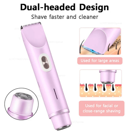 Electric Razor Woman Shaver Painless Mustache Epilator Leg Bikini Body Hair Trimmer for Women Facial Epilator Hair Remover
