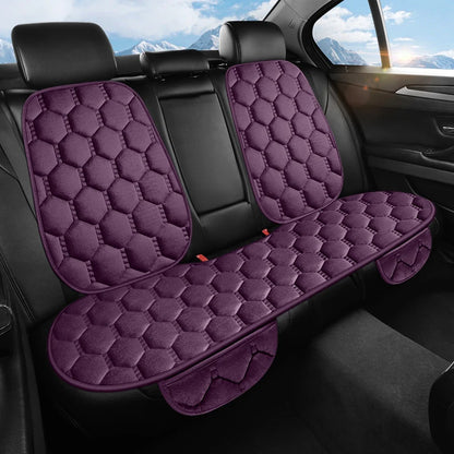 Winter Warm and Thick Velvet Car Seat Cushion Four Seasons Universal Single Seat Small Three piece Plush Warm Five Seat Anti sli