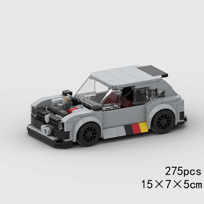 MOC Speed Sports Super Race Car Model Building Blocks Pickup Police Bricks City Racing Vehicle SUV Technical Rally Sport Toy