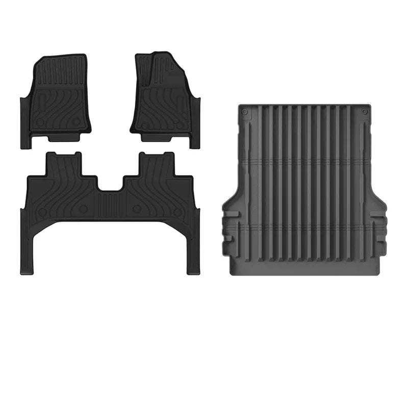 For BYD Shark Shark 6 2025 2024 RHD TPE Full Cover Floor Mats With Door Sill Protector, Floor Liners Cargo Liner Protection