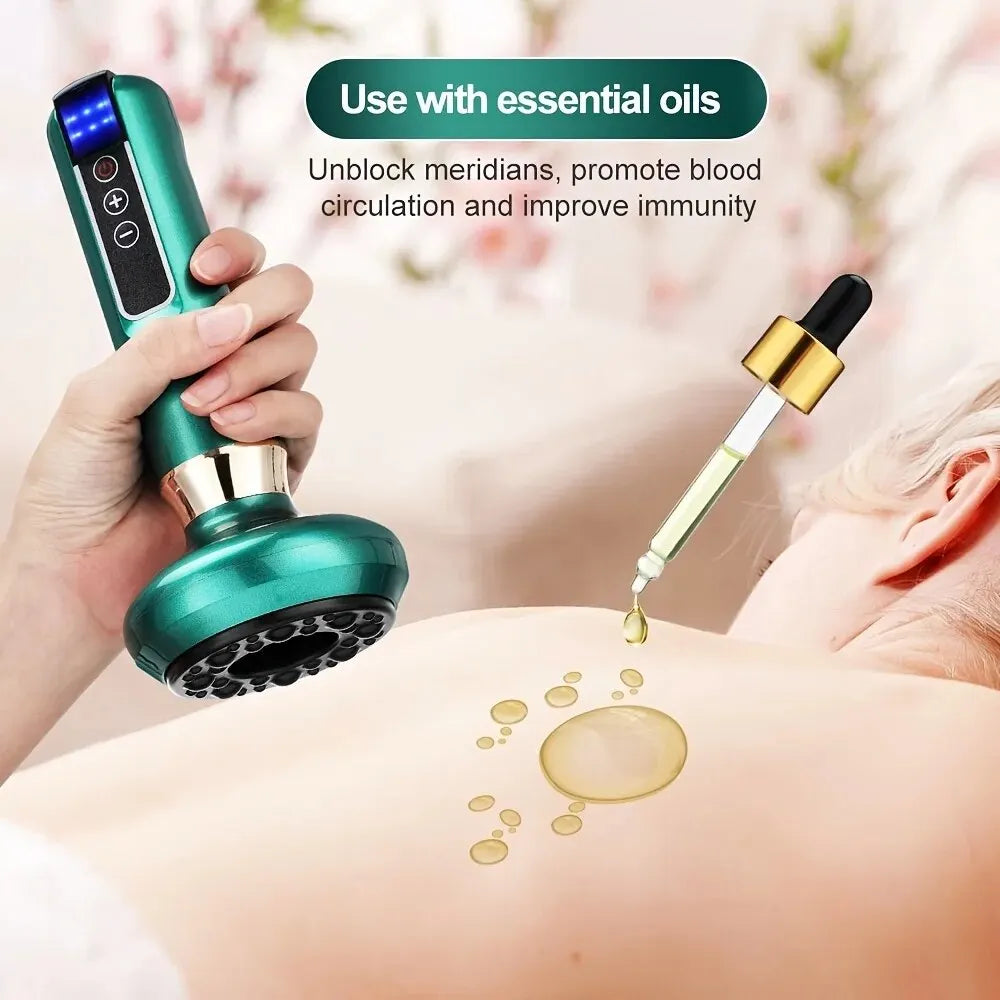 Rechargeable Electric Cupping Massager Vacuum Suction Cup GuaSha Beauty Health Scraping Massager Body Care Tools Portable Ease