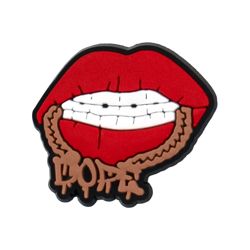 1/25PCS Red Romance & Glam Theme Shoe Charms Set DIY Decorative Pins Lips Heart Lipstick Clogs Accessories for Women Men Gifts