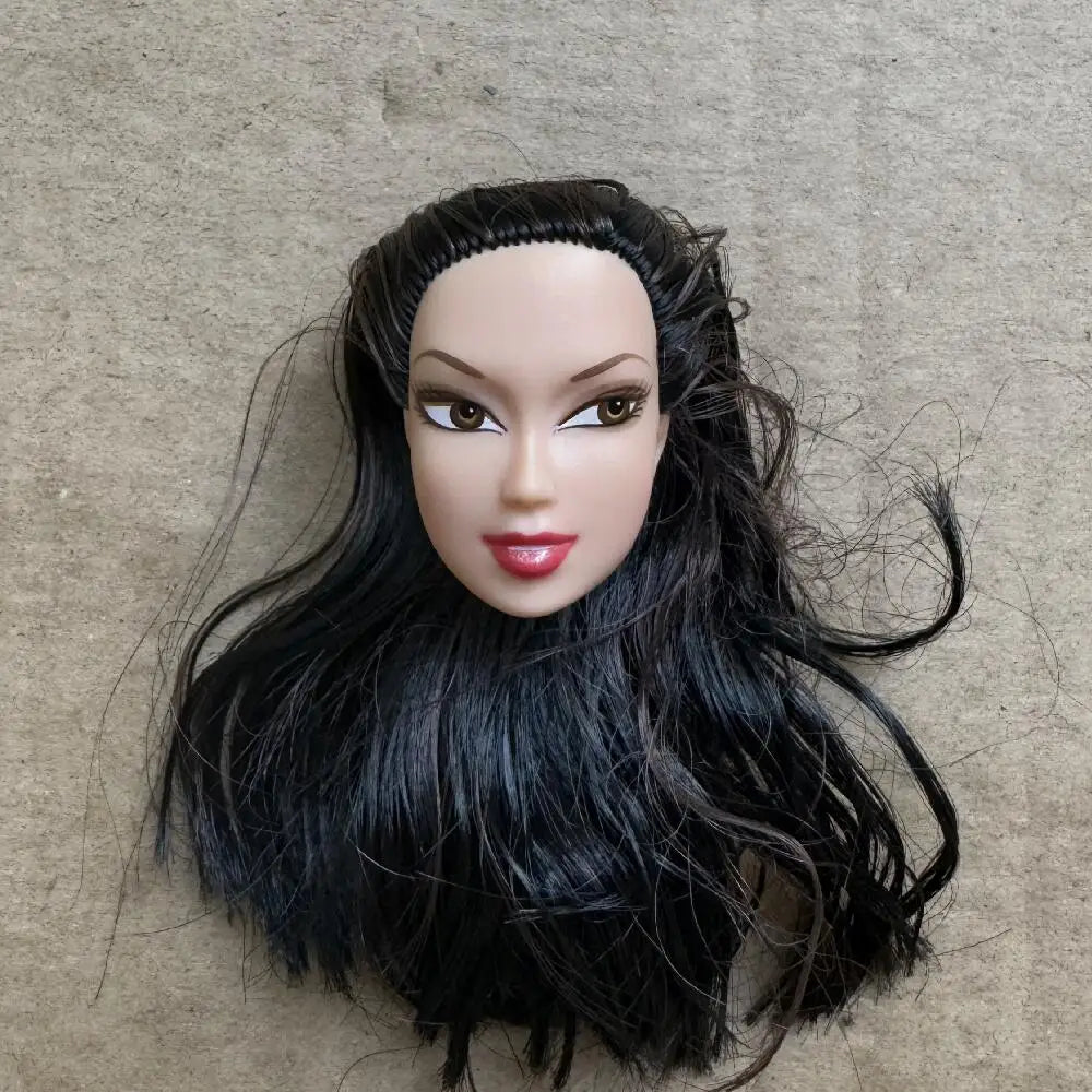 1/6 Vintage Doll Heads Mermaid Racer Super Model Princess For 30cm Solid Male Female Children Playing Birthday Gifts