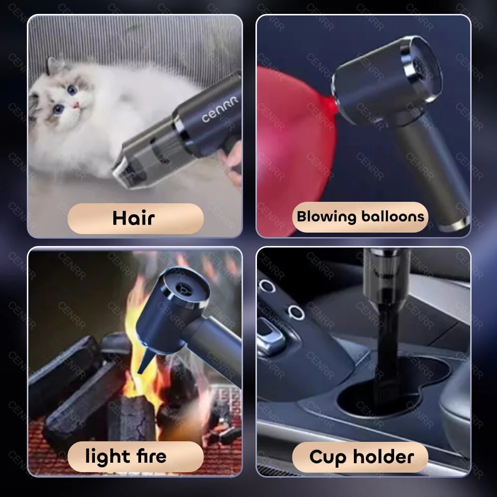 CENRR Car Vacuum Cleaner Strong Suction Powerful Handheld Wireless Vacuum Cleaner Mini Blower Car Cleaning Kit Home Appliance