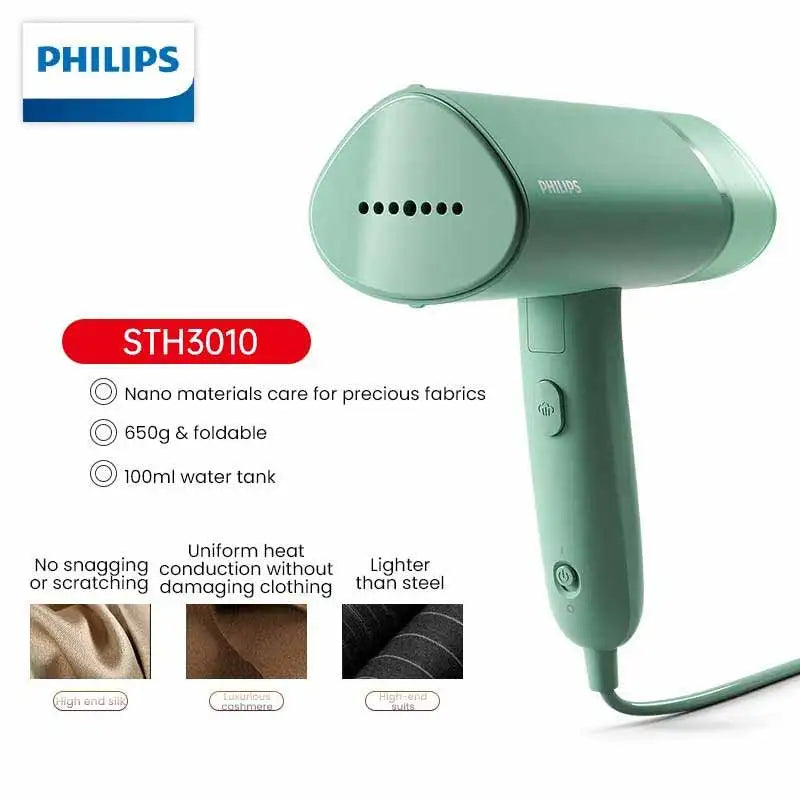 Philips Handheld Garment Steamer 1000W 30S Fast Heating 100ML Portable Fabric Wrinkle Remover Home Travel Clothes Steam Iron