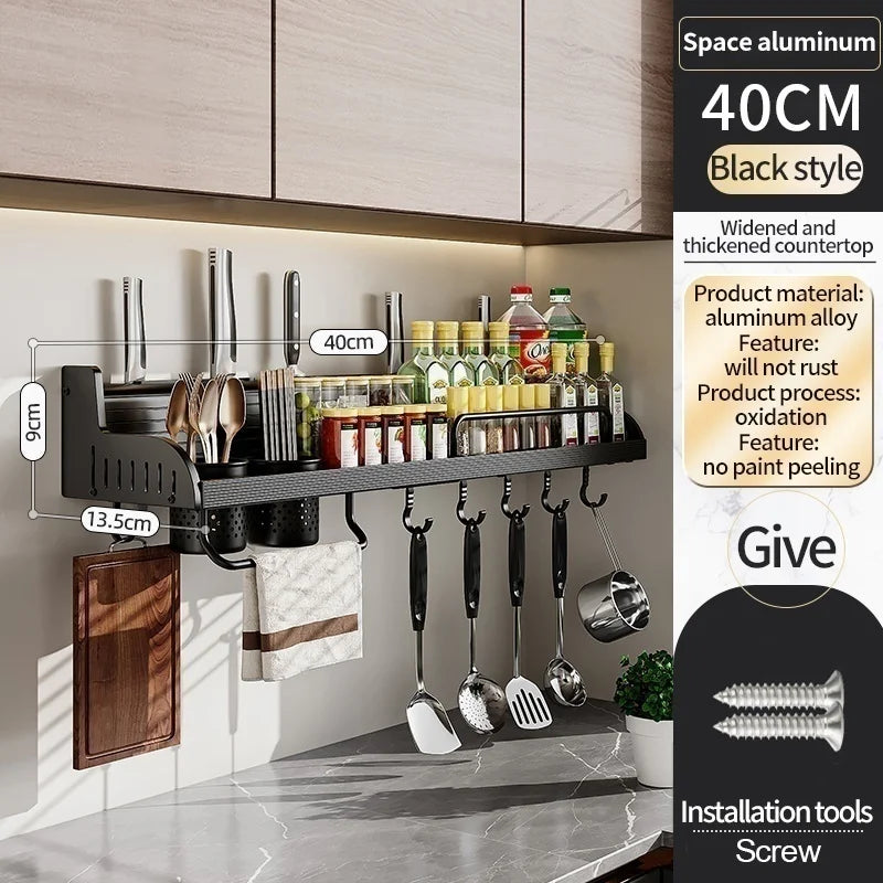 Kitchen Spice Storage Knives Holder Knife Stand Spice Rack Organizer Knives Holder Spoon and Chopsticks Rest Hanging Organizers