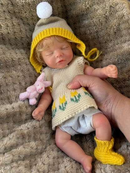 1 PC 10inch Open Mouth Reborn Silicone Girl With Rooted Hair Waterproof Newborn Baby Girl Lifelike Painted Realistic Doll Toy