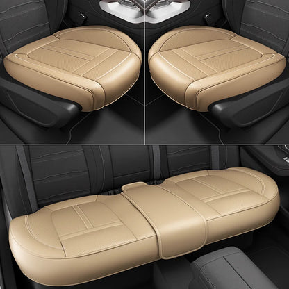 Universal PU Leather Car Seat Cover Full Wrap Anti Slip Vehicle Chair Protector Mat Waterproof Sweatproof Auto Seat Cushion