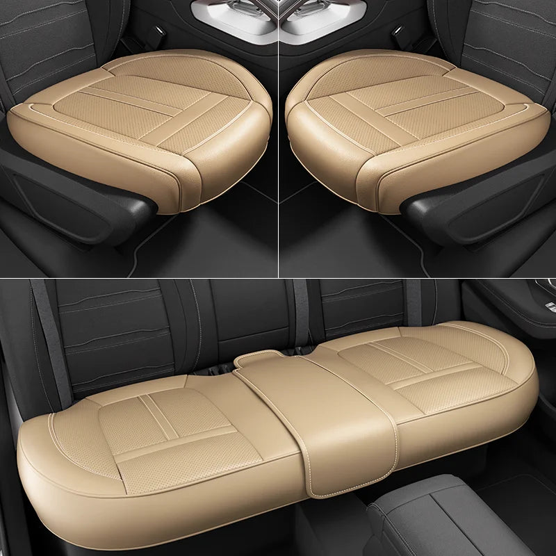 Universal PU Leather Car Seat Cover Full Wrap Anti Slip Vehicle Chair Protector Mat Waterproof Sweatproof Auto Seat Cushion