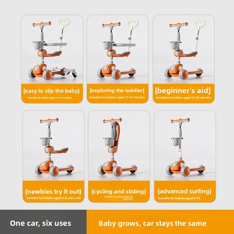 Scooter for children and scooter suitable for boys and girls, ideal for helping children develop their sense of balance