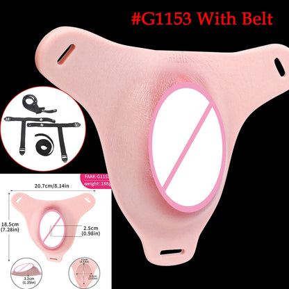 SXXY Super Lifelike Vagina Chastity Cage Penis Hiding Insertable Toy Flexible Silicone Cock Cage Adult Intimate Pleasure Product