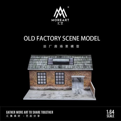 Diorama 1/64 Garage Model City Street Factory Building Scene Parking Lot Model for Die-Cast Car Display Case
