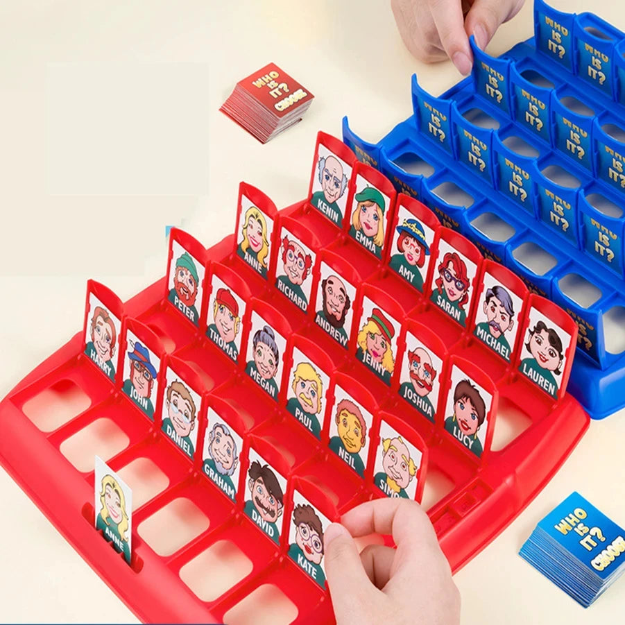 Guess Who Board Game  Classic 2-Player Family Logic Deduction Game, Parent-Child Interactive Toy with Character Cards