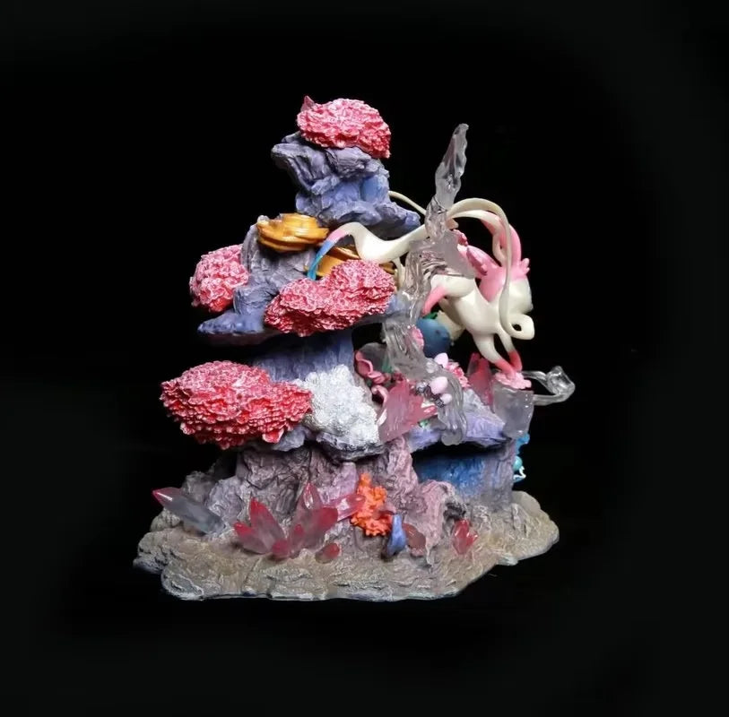 Pokemon Gk Figure Sylveon Shroomish Clamperl Fairy Island Resin Collectible Anime Display Model Home Desktop Decoration