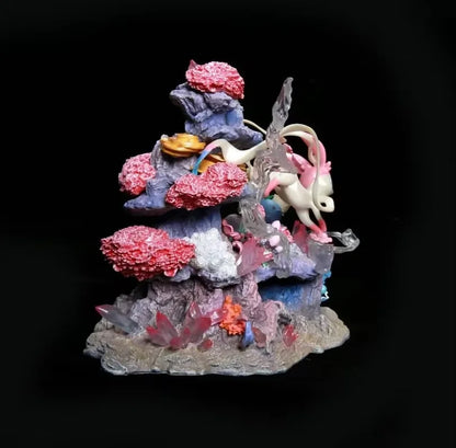 Pokemon Gk Figure Sylveon Shroomish Clamperl Fairy Island Resin Collectible Anime Display Model Home Desktop Decoration