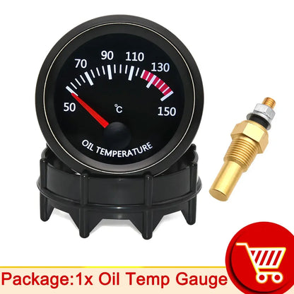 AD 52mm Water Temp/Oil Temp/Voltmeter/Oil Press BAR PSI /Vacuum/Boost Gauge/Air Fuel Ratio/EGT Gauge With Sensor Fit for 12V Car