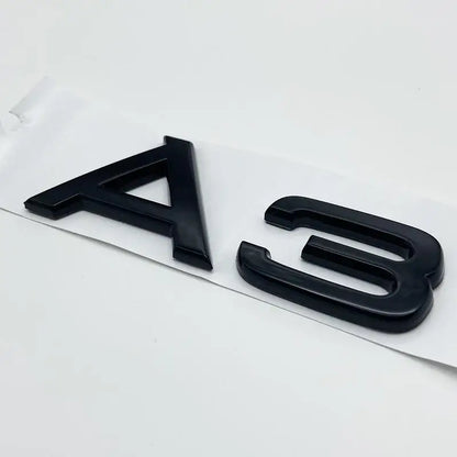 3D Chrome Glossy Black ABS TDI TFSI Car Rear Emblem Sticker for Audi A1 A3 A4 A5 A6 A6L A7 A8 S3 S6 Q3 Q5 Q7 TT S RS