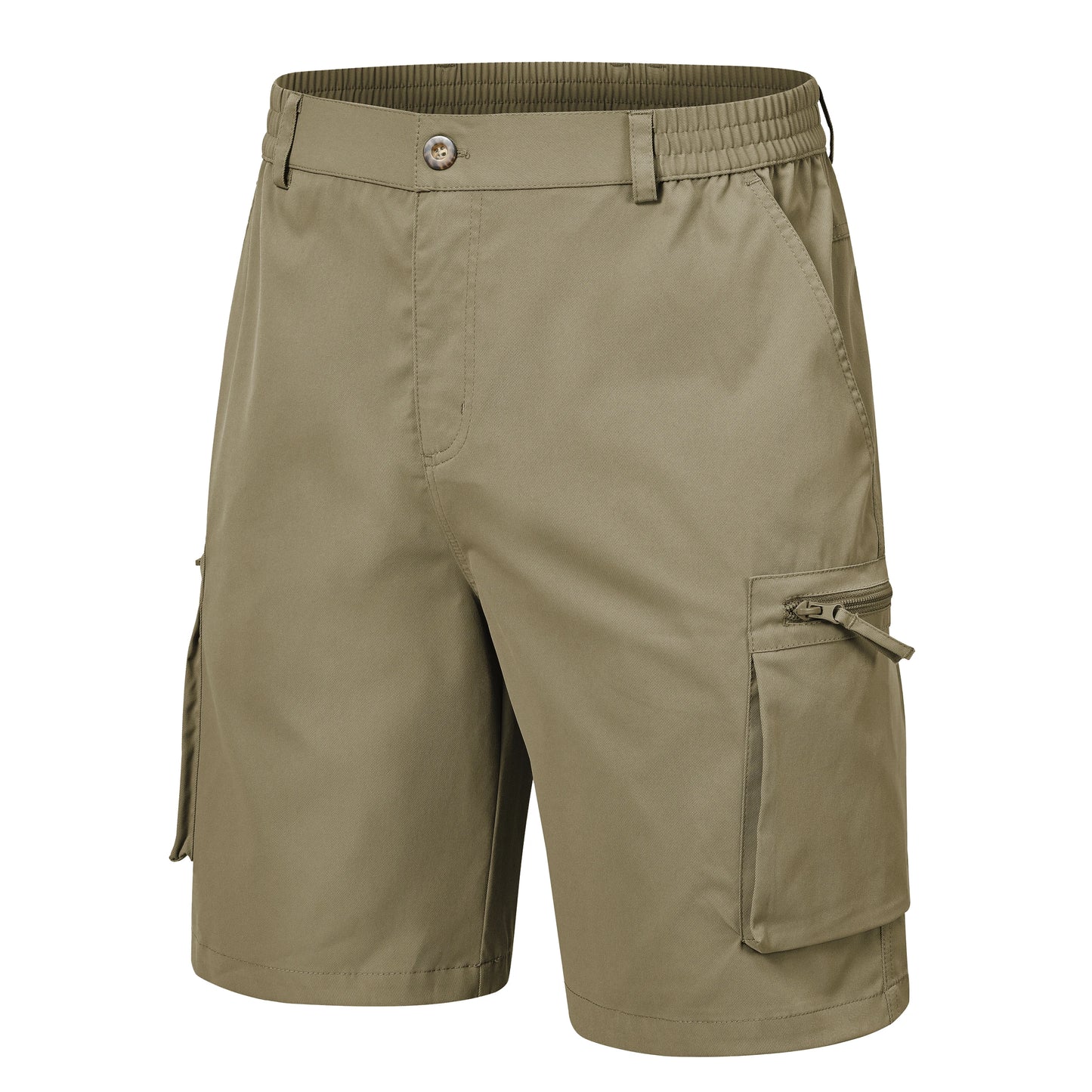 Men's Summer Breathable Cargo Shorts Loose Casual  Elastic Waist Multi-Pocket shorts Suitable for Outdoor Sports And Daily Wear
