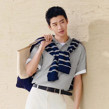 Semir Polo Shirt Men Moisture Wicking Solid Color Short Sleeve T-Shirt 2025 Summer New Slim Fit Top for Active Wear